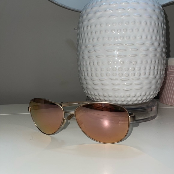 Rose gold Burberry sunglasses. - Picture 1 of 4